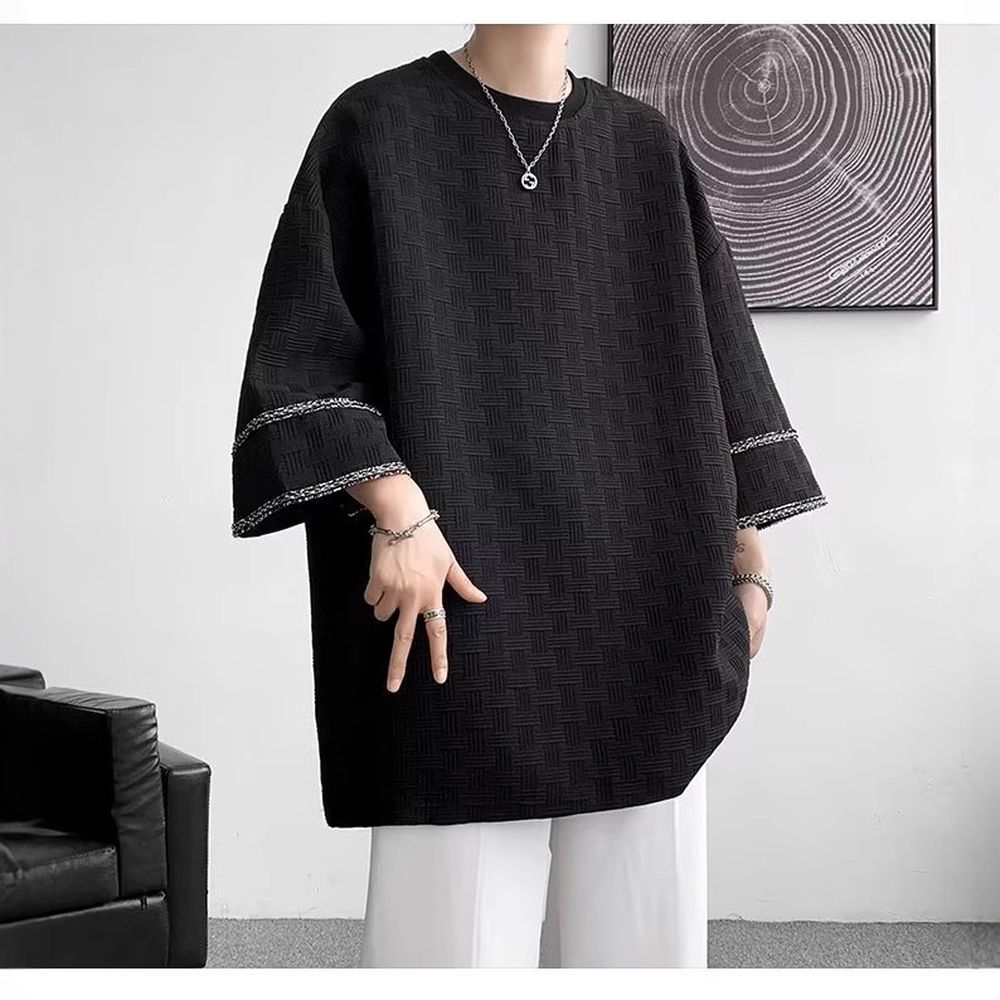 Men's Three-Quarter Sleeve Fashion Short-Sleeved T-Shirt